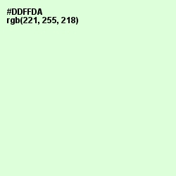#DDFFDA - Snowy Mint Color Image