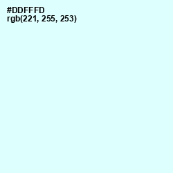 #DDFFFD - Frosted Mint Color Image