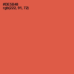 #DE5B48 - Chestnut Rose Color Image