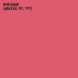 #DE5B6F - Cranberry Color Image