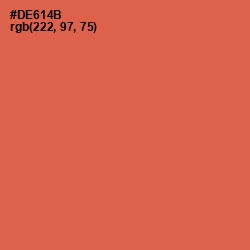 #DE614B - Red Damask Color Image