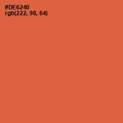 #DE6240 - Red Damask Color Image