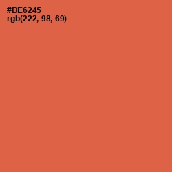 #DE6245 - Red Damask Color Image