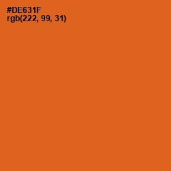 #DE631F - Hot Cinnamon Color Image