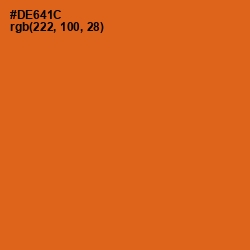 #DE641C - Hot Cinnamon Color Image