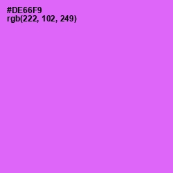 #DE66F9 - Heliotrope Color Image