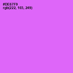 #DE67F9 - Heliotrope Color Image