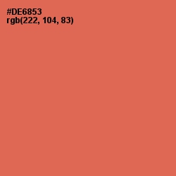 #DE6853 - Red Damask Color Image