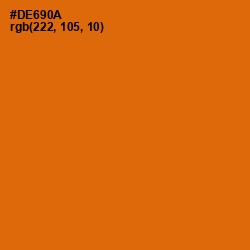 #DE690A - Bamboo Color Image