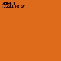 #DE6B1B - Hot Cinnamon Color Image