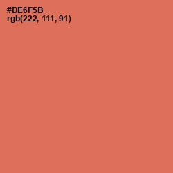 #DE6F5B - Red Damask Color Image