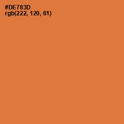 #DE783D - Ochre Color Image