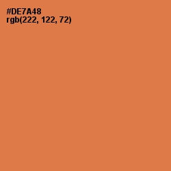 #DE7A48 - Raw Sienna Color Image