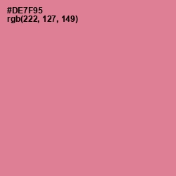 #DE7F95 - Charm Color Image