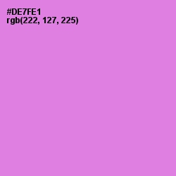 #DE7FE1 - Heliotrope Color Image