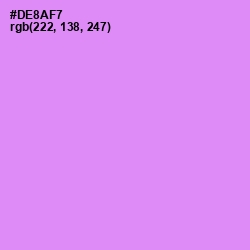 #DE8AF7 - Lavender Magenta Color Image