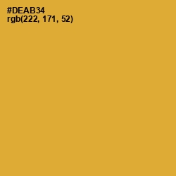 #DEAB34 - Old Gold Color Image