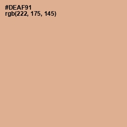 #DEAF91 - Tan Color Image