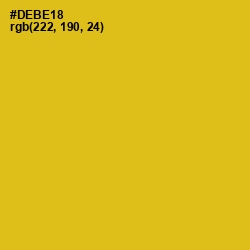 #DEBE18 - Gold Tips Color Image