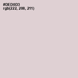 #DED0D3 - Swiss Coffee Color Image