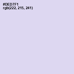 #DED7F1 - Fog Color Image