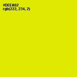 #DEEA02 - Chartreuse Yellow Color Image