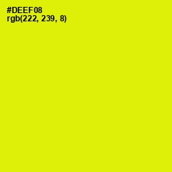 #DEEF08 - Chartreuse Yellow Color Image