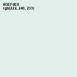 #DEF0E9 - Swans Down Color Image