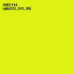 #DEF114 - Chartreuse Yellow Color Image