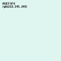 #DEF5F0 - Iceberg Color Image