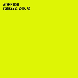 #DEF606 - Chartreuse Yellow Color Image
