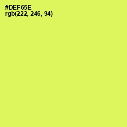 #DEF65E - Canary Color Image