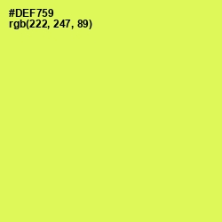 #DEF759 - Canary Color Image