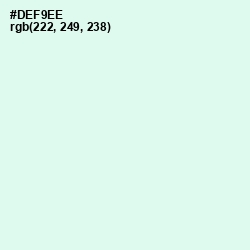 #DEF9EE - Swans Down Color Image