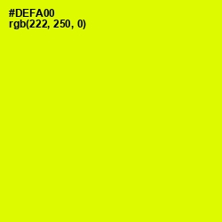 #DEFA00 - Chartreuse Yellow Color Image