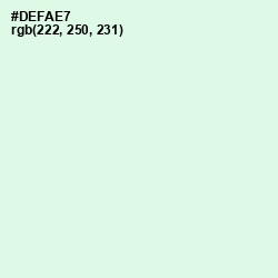 #DEFAE7 - Granny Apple Color Image