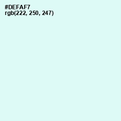 #DEFAF7 - White Ice Color Image