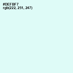 #DEFBF7 - White Ice Color Image