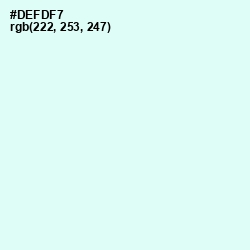 #DEFDF7 - White Ice Color Image