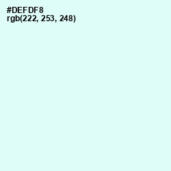 #DEFDF8 - Frosted Mint Color Image
