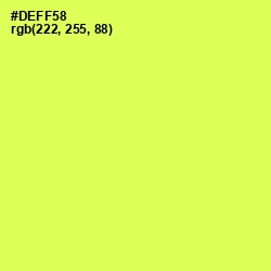 #DEFF58 - Canary Color Image