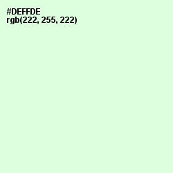 #DEFFDE - Snowy Mint Color Image