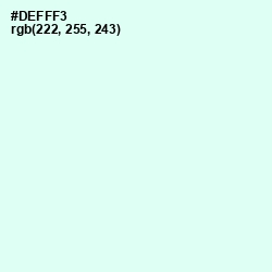 #DEFFF3 - White Ice Color Image