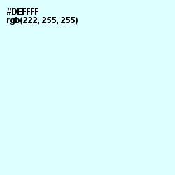 #DEFFFF - Oyster Bay Color Image