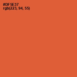 #DF5E37 - Flame Pea Color Image