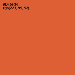 #DF5F34 - Flame Pea Color Image