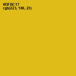 #DFBC17 - Gold Tips Color Image