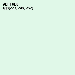 #DFF8E8 - Swans Down Color Image