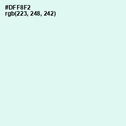 #DFF8F2 - White Ice Color Image