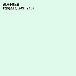 #DFF9EB - Swans Down Color Image